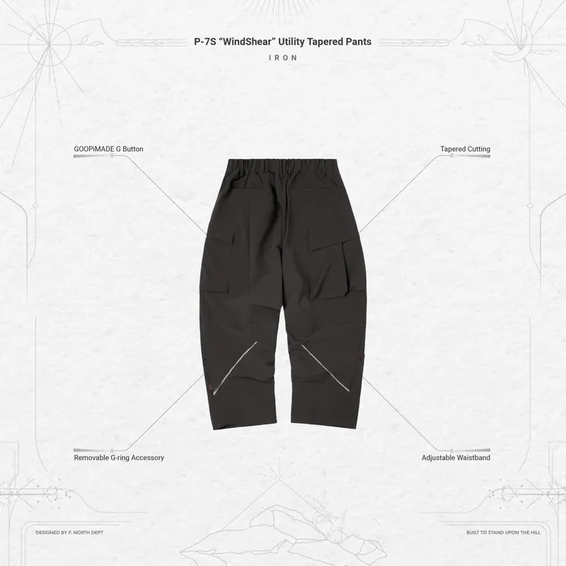 GOOPiMADE】P-7S WindShear UtilityTapered Pants(1 Iron