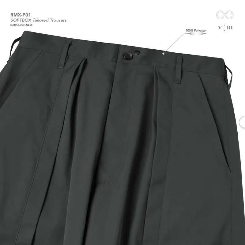 【GOOPiMADE】SOFTBOX Tailored Trousers Dark Loch-Ness 1