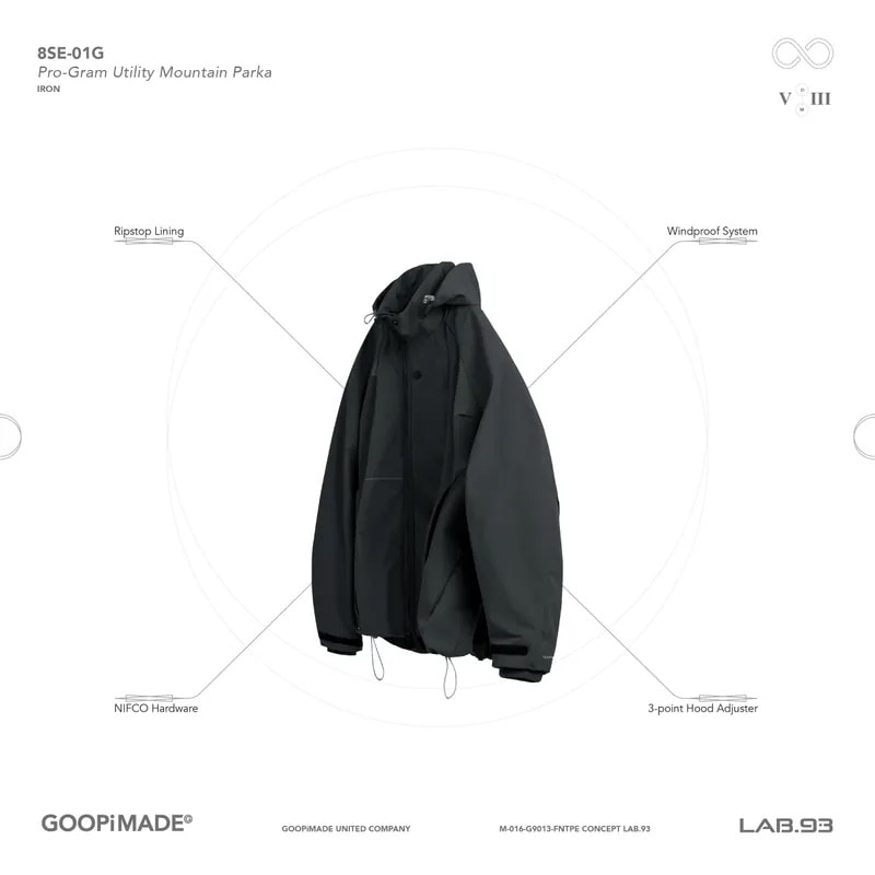 【美品】GOOPiMADE Utility Mountain Parka GOOPiMADE】Pro-Gram Utility Mountain Parka(1 L-Gray)｜ MSPC
