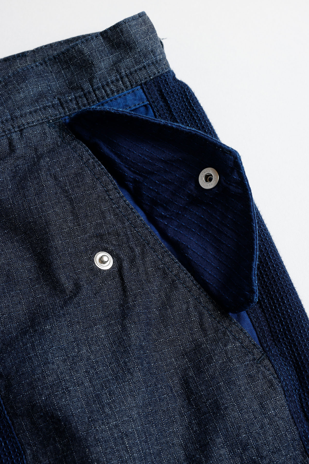 【FDMTL】PATCHWORK CARGO PANTS RINSE INDIGO 30