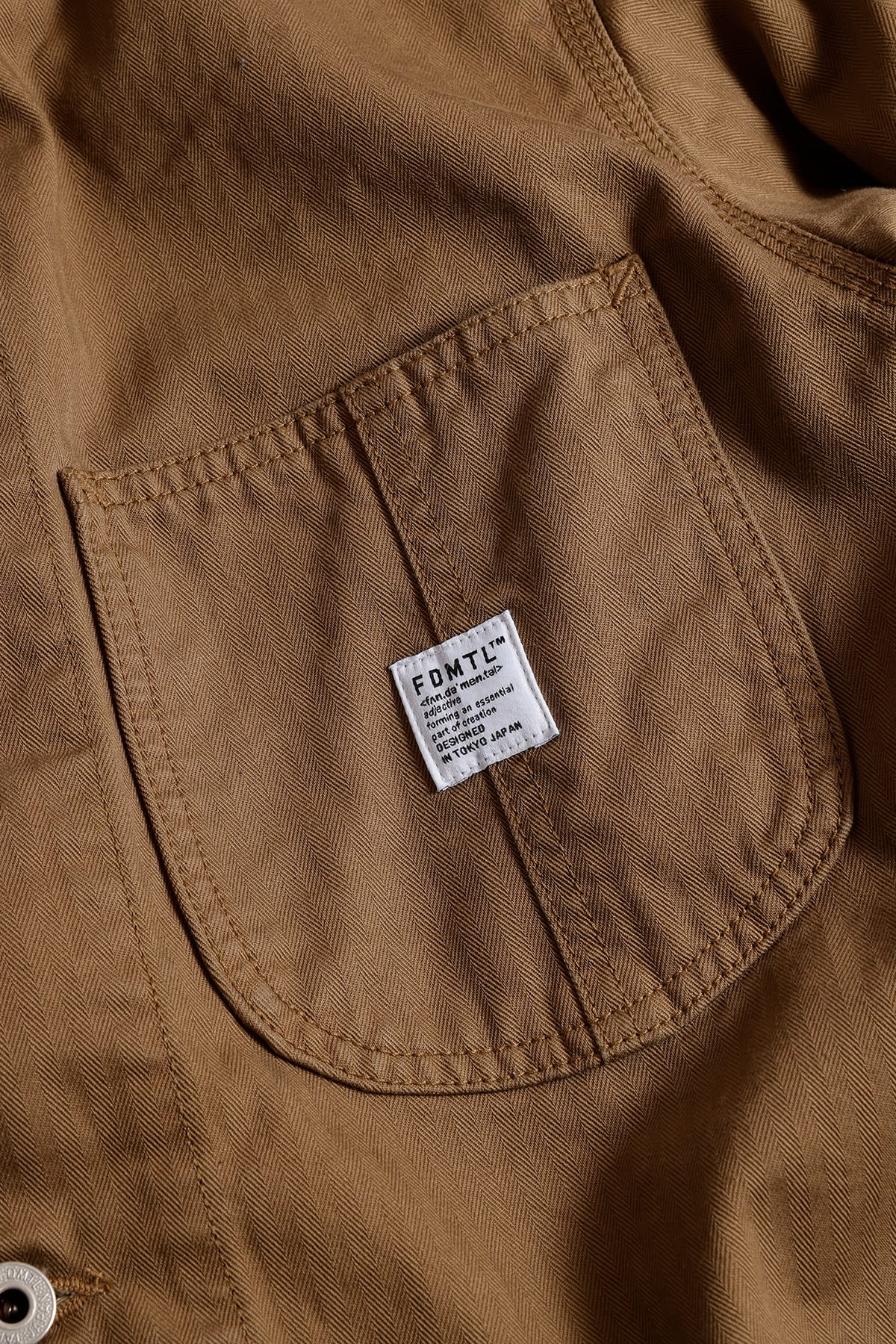 【FDMTL】THIRD JACKET COVERALL RINSE BROWN 3