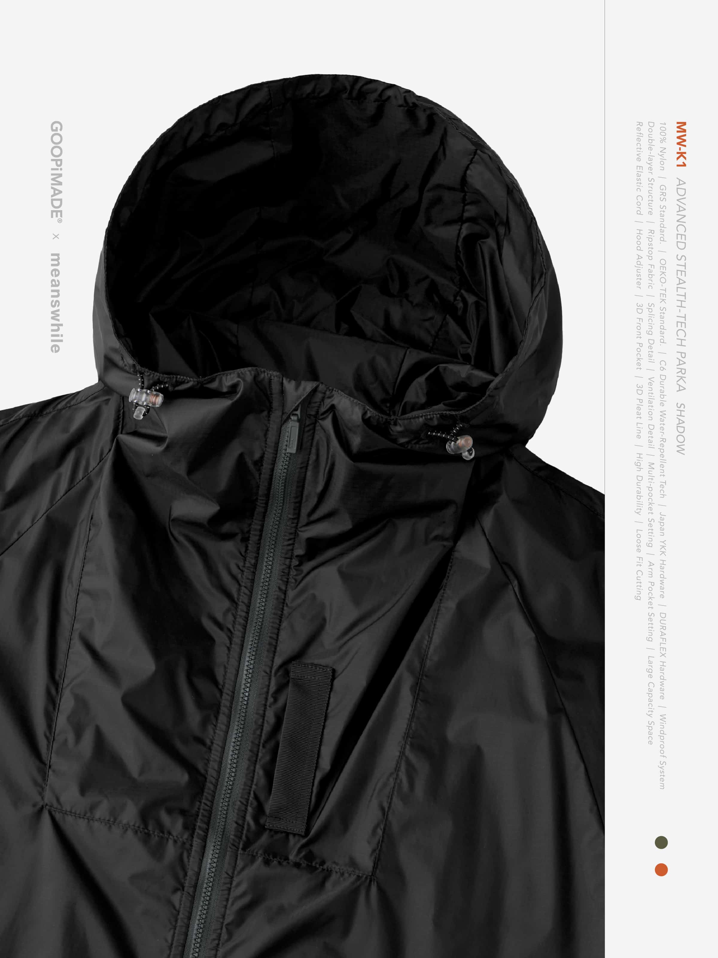 【GOOPiMADE × meanswhile】“MW-K1” Advanced Stealth-Tech PARKA(Shadow) Shadow 1