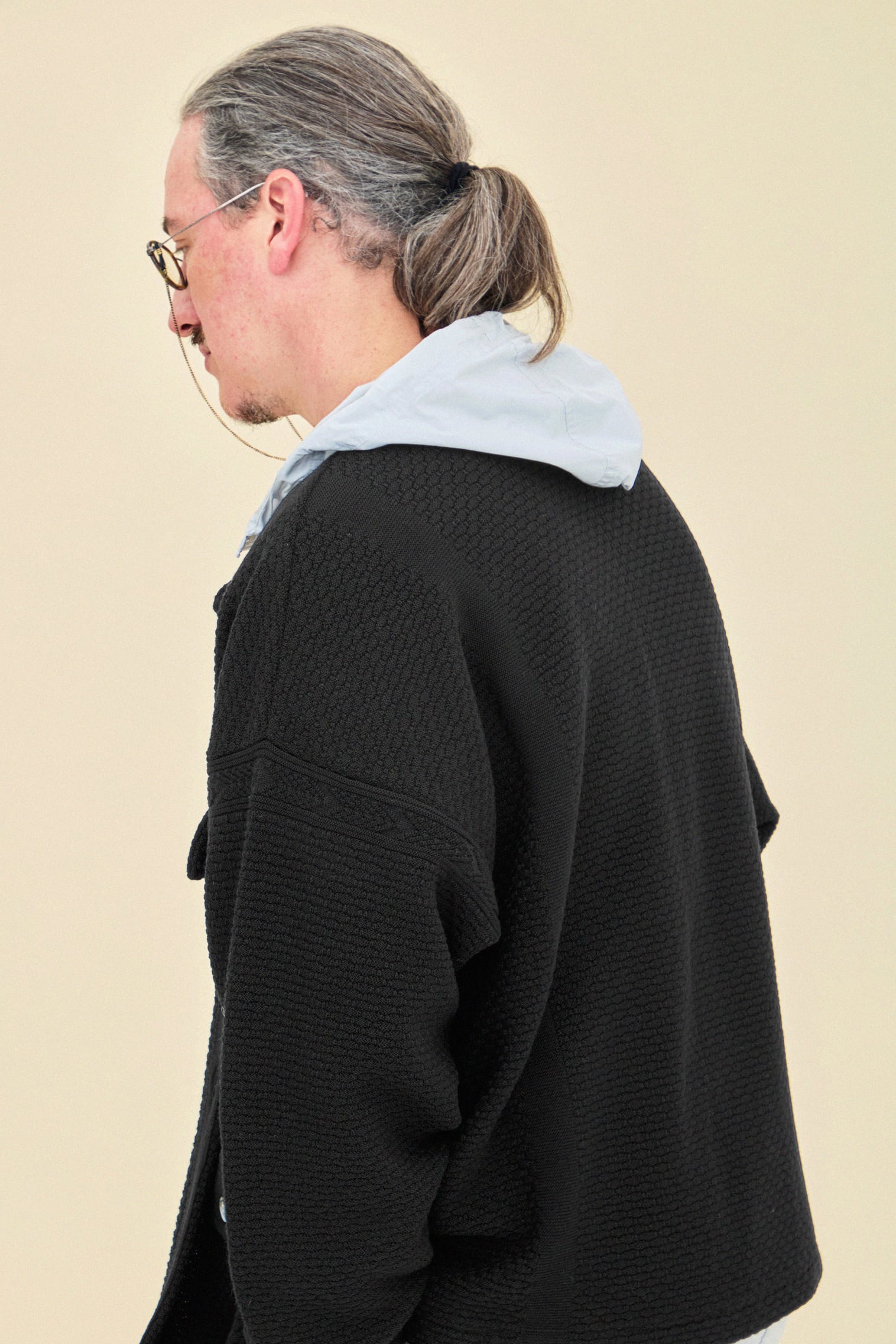 【YASHIKI】Shinsetu Knit Jacket (BLACK) BLACK 1