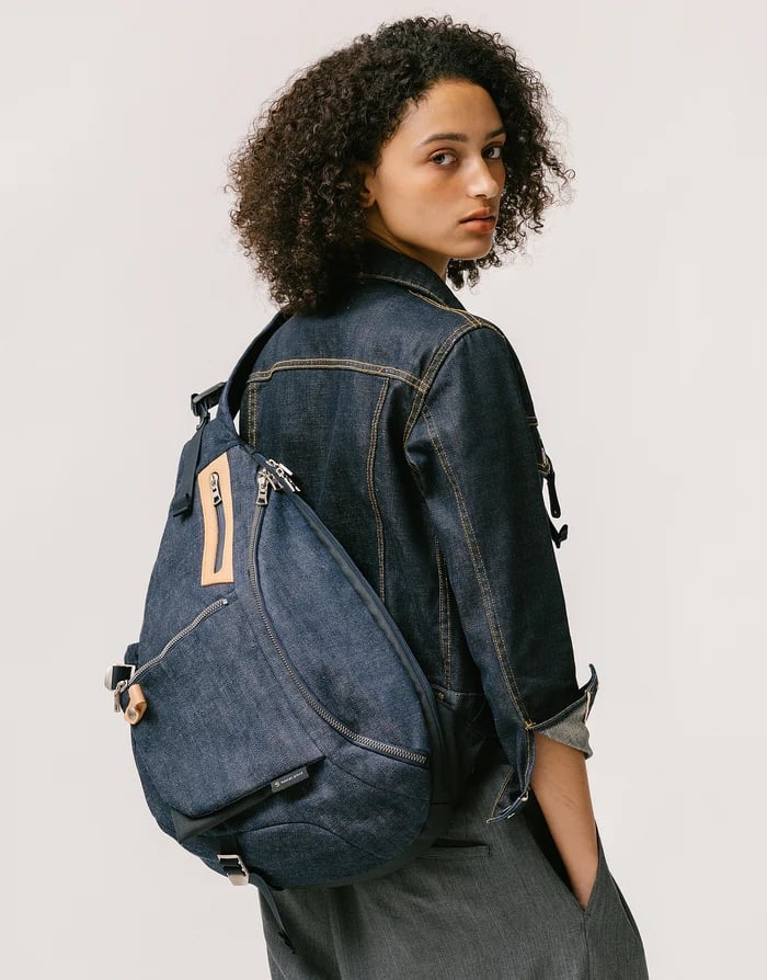 【FULLCOUNT x master-piece Collaboration Series】ワイドスリングバッグ INDIGO