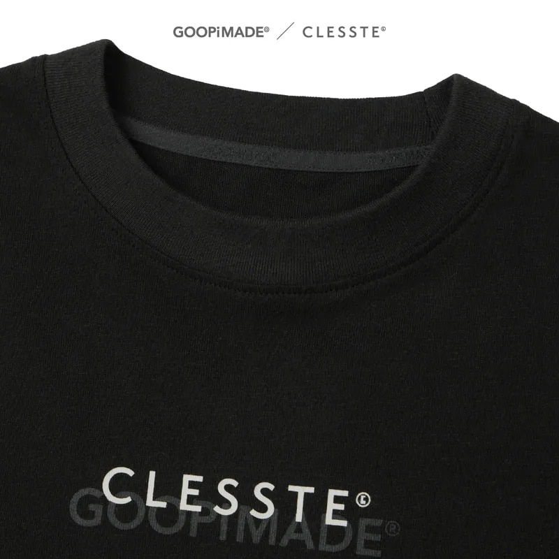 【GOOPiMADE】LOGO ARCHIVE TEE WITH DRAWSTRING FOR GOOPiMADE - BLACK BLACK 1