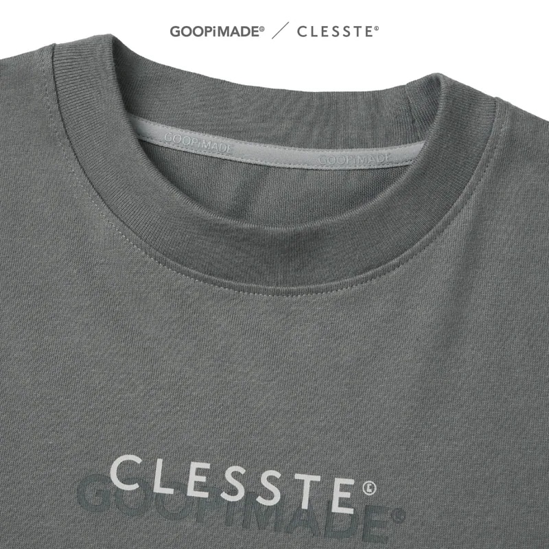 【GOOPiMADE】LOGO ARCHIVE TEE WITH DRAWSTRING FOR GOOPiMADE - GRAY GRAY 1