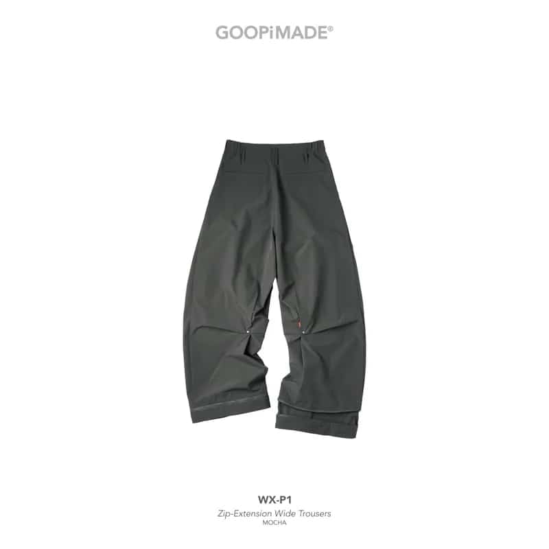 【GOOPiMADE】WX-P1 Zip-Extension Wide Trousers - Mocha Mocha 1