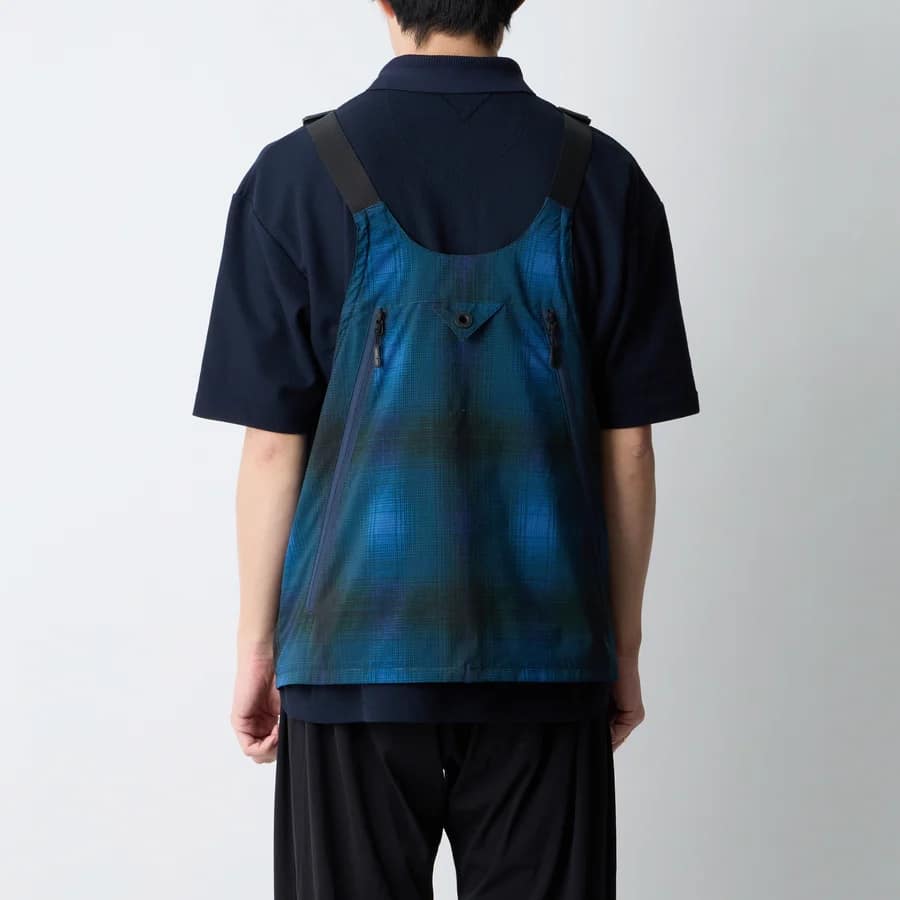 【White Mountaineering】WM × GRIPSWANY OMBRE CHECK 2WAY GEAR PACK VEST 4.0 (NAVY) NAVY M