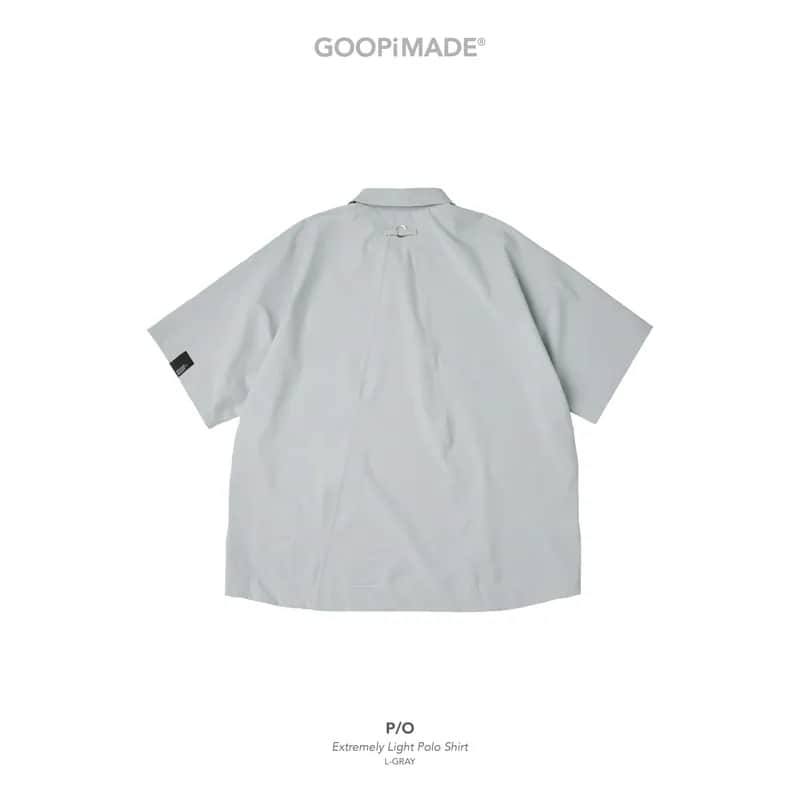 【GOOPiMADE】P/O - Extremely Light Polo Shirt - L-Gray L-Gray 1