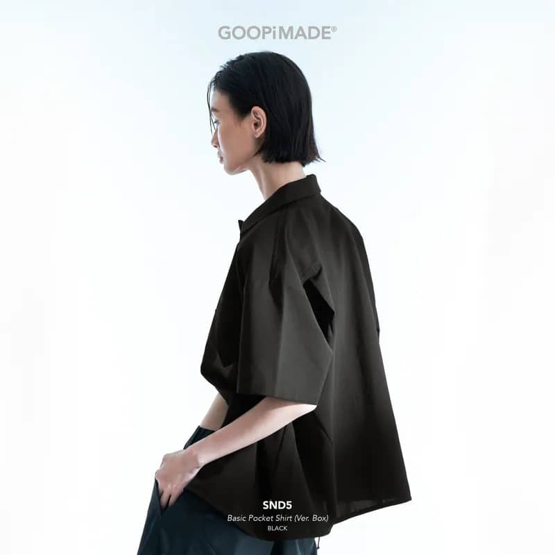 【GOOPiMADE】SND5 - Basic Pocket Shirt (Ver. Box) (BLACK) Black 2