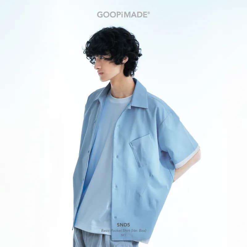  【GOOPiMADE】SND5 - Basic Pocket Shirt (Ver. Box) (SKY) Sky 2