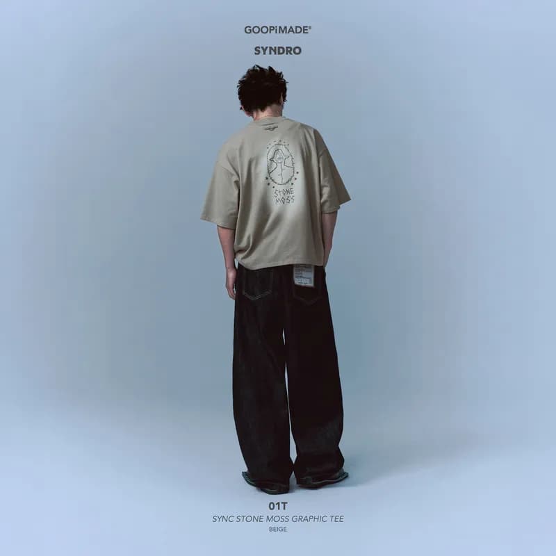   【GOOPIMADE】01T-SYNC STONE MOSS GRAPHIC TEE (BEIGE) BEIGE 1