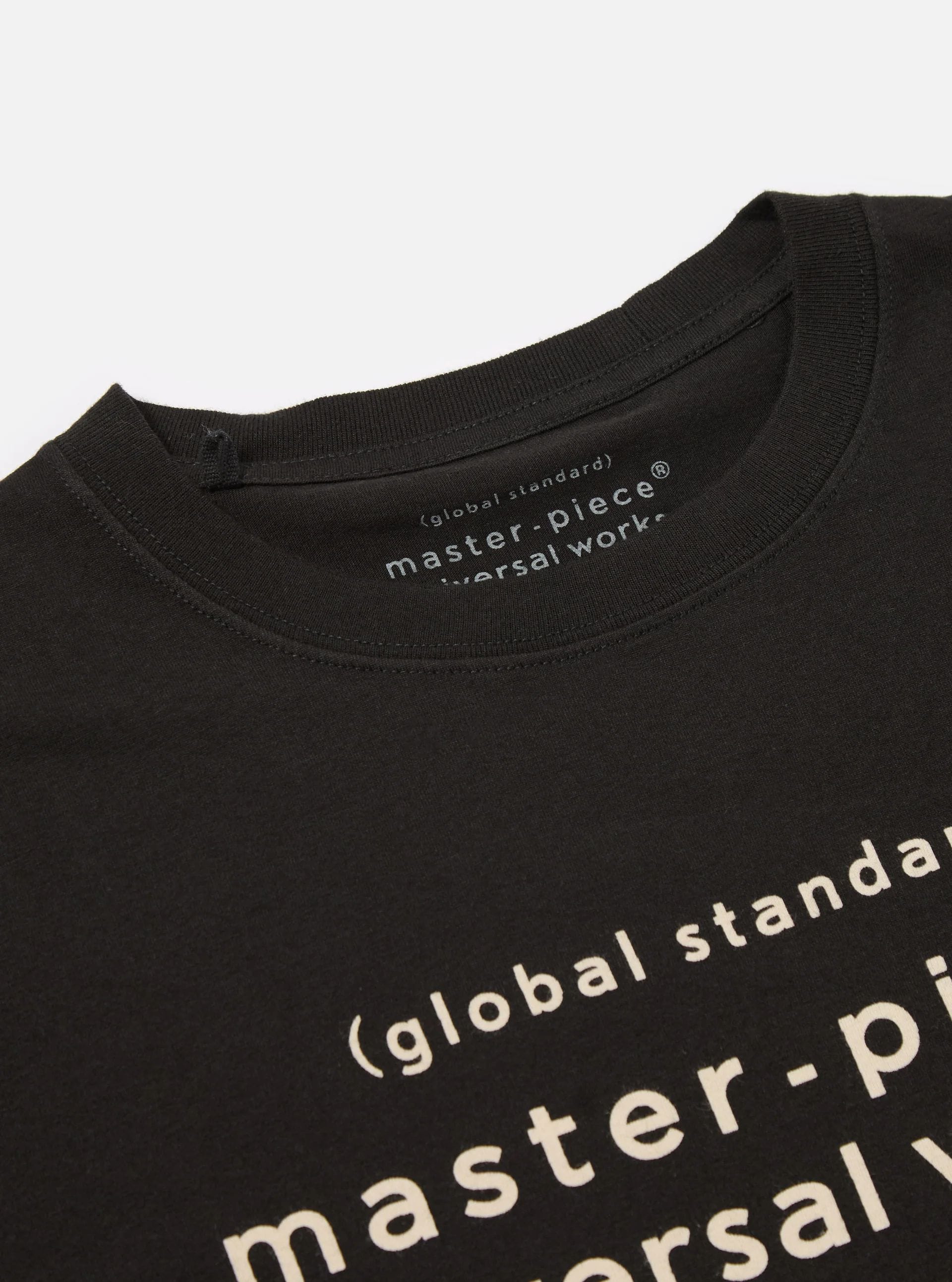 【master-piece x Universal Works】Print Tee in Black Single Jersey Black M