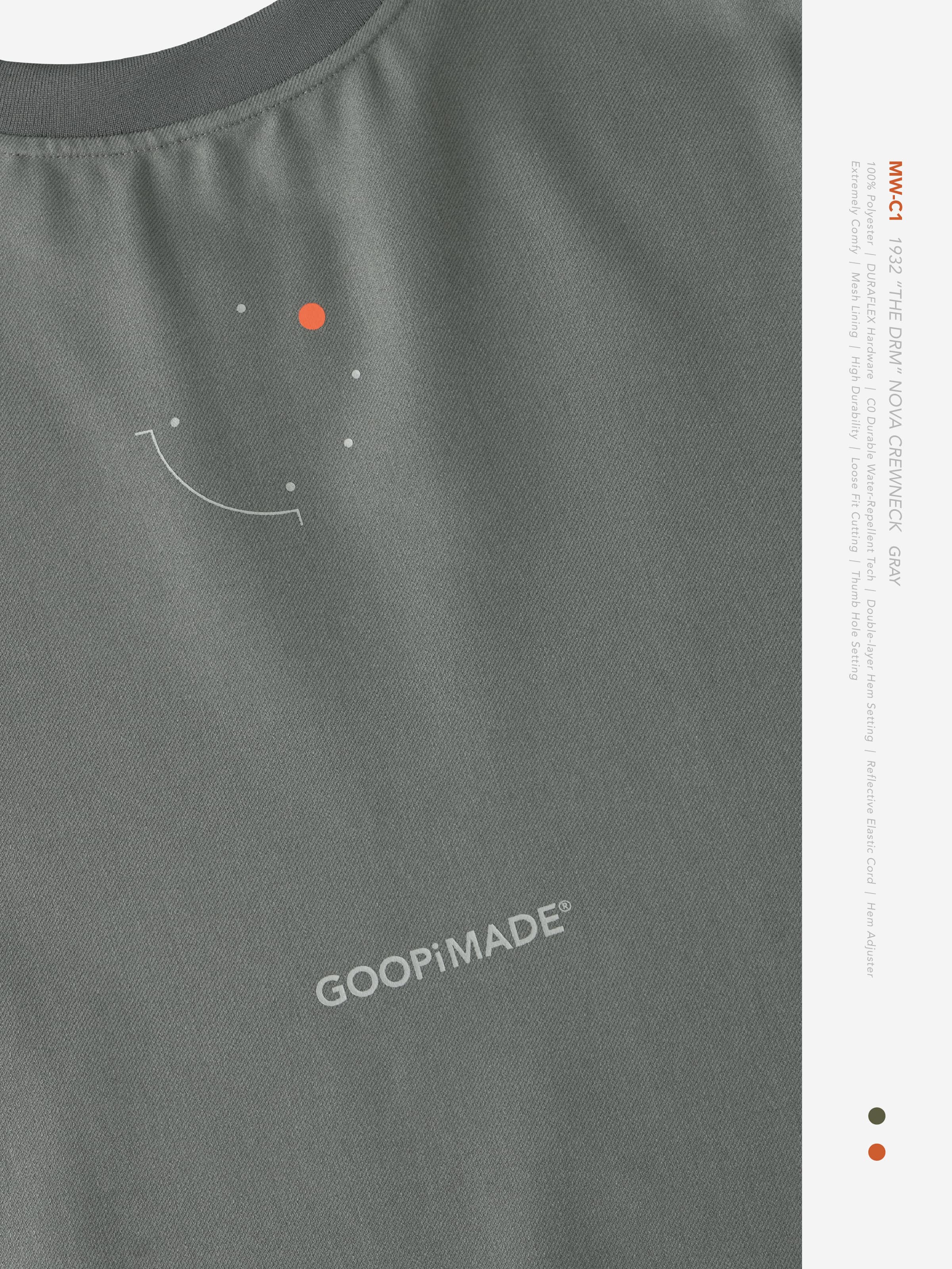  【GOOPiMADE×meanswhile】“MW-C1” 1932 “THE DRM” Nova Crewneck - Gray Gray 1