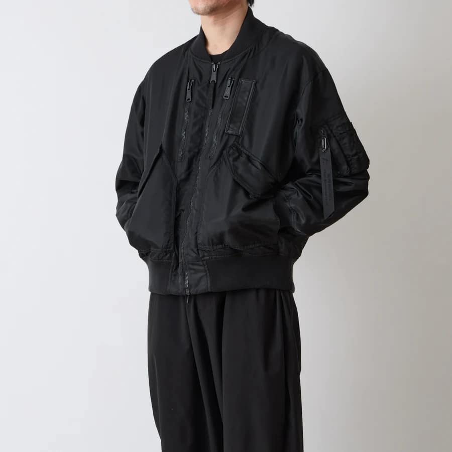 【White Mountaineering】WM × ALPHA INDUSTRIES MA-1 JACKET (BLACK) BLACK M