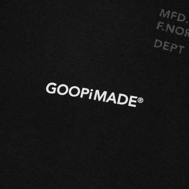 【GOOPiMADE】H39-SP Distressed Logo Hoodie  (Shadow) Shadow 1