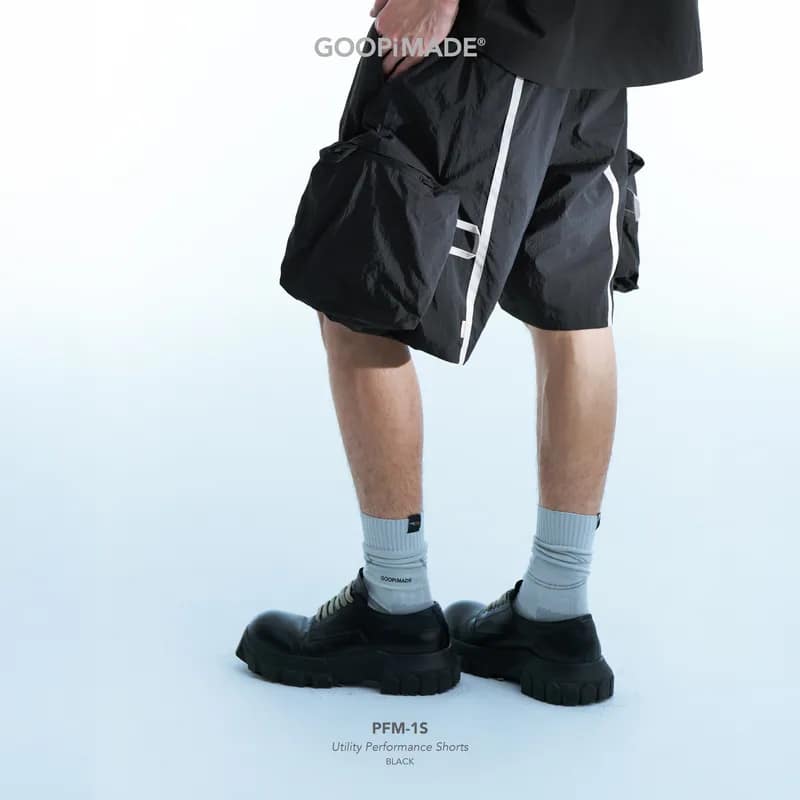 【GOOPiMADE】PFM-1S Utility Performance Shorts - Black Black 1