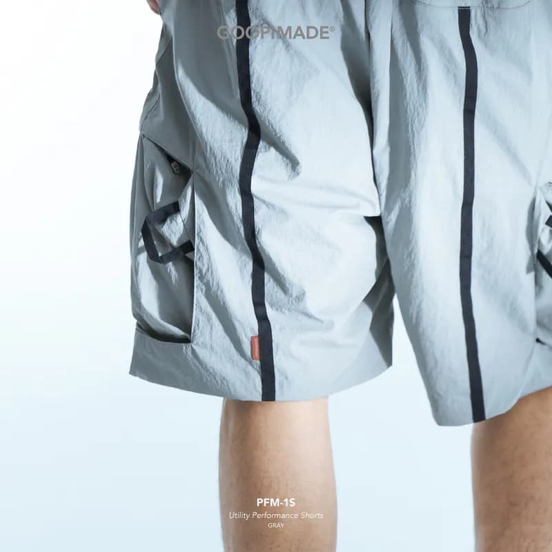 【GOOPiMADE】PFM-1S Utility Performance Shorts - Gray Gray 1