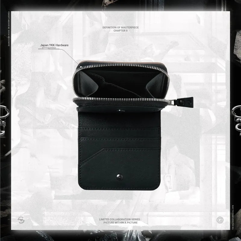 【master-piece×GOOPiMADE】G-Logo Leather Fond Wallet Black Free