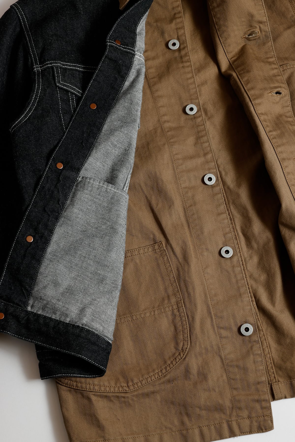 【FDMTL】THIRD JACKET COVERALL RINSE BROWN 3