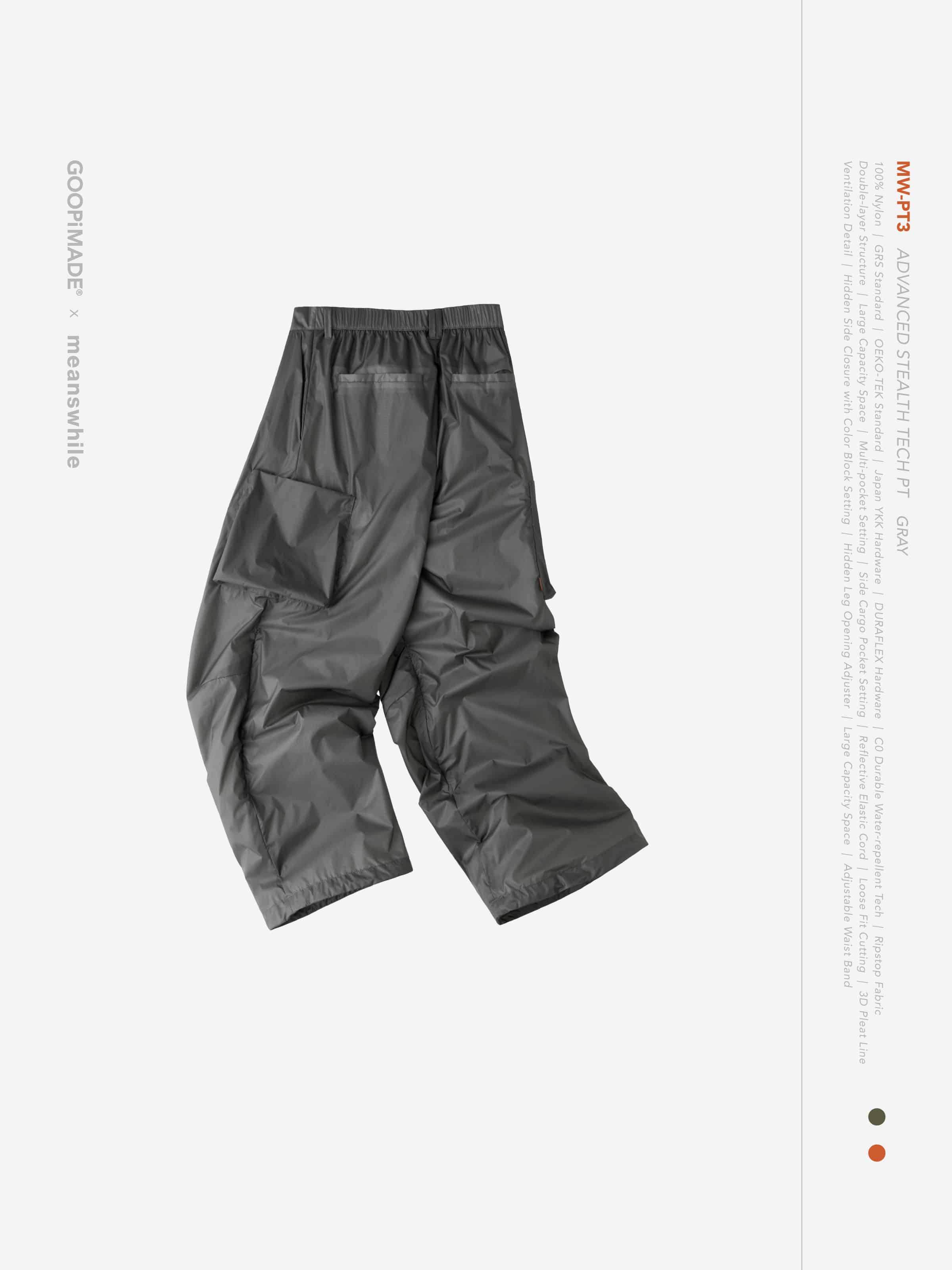 【GOOPiMADE×meanswhile】“MW-PT3” Advanced Stealth Tech PT - Gray Gray 1