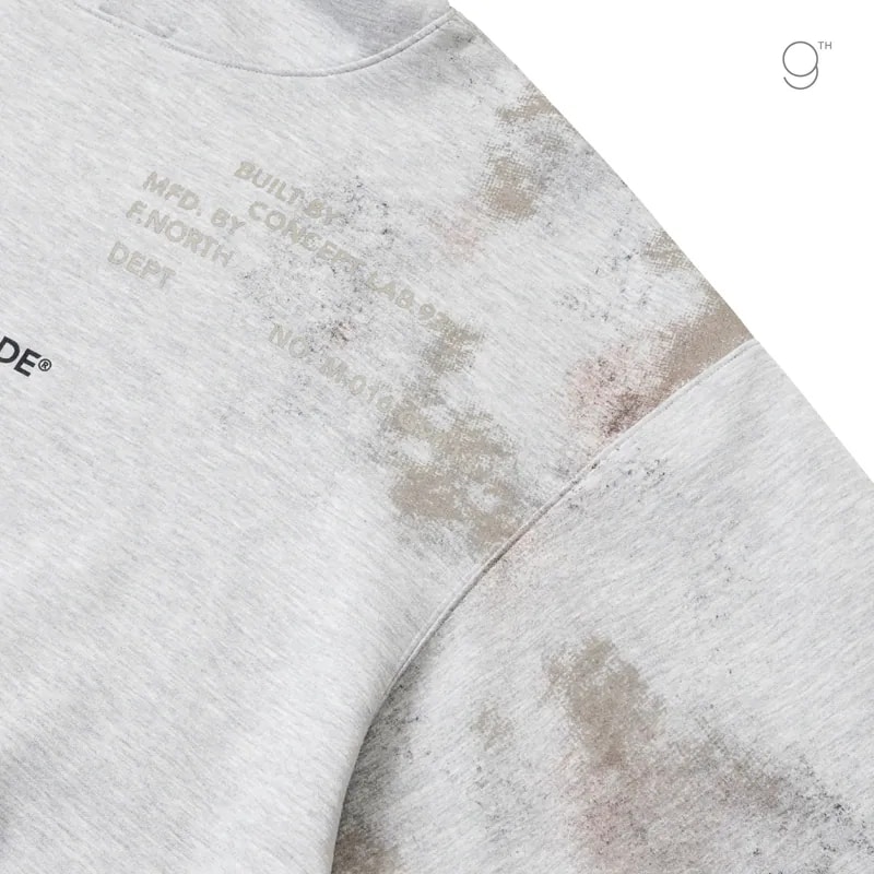  【GOOPiMADE】H39-SP Distressed Logo Hoodie  (Gray) Gray 1