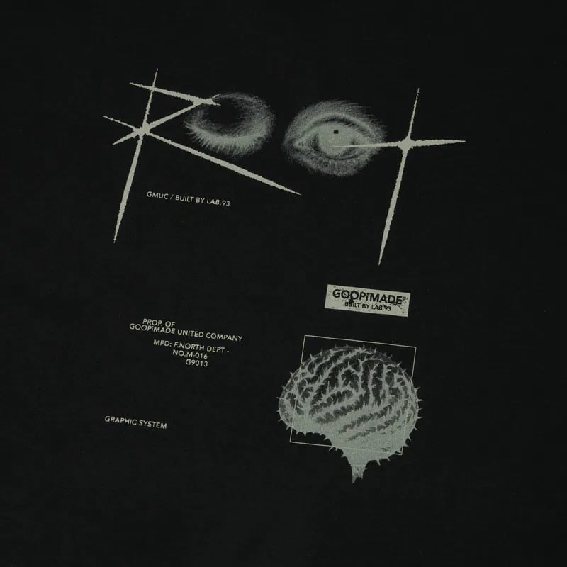 【GOOPiMADE】GRC-3 Mechanical Apple Graphic Tee(Ver. BOX) - BLACK BLACK 1