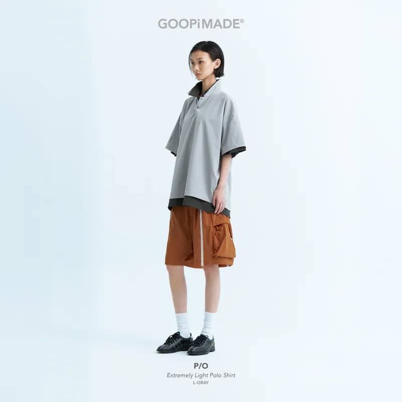 【GOOPiMADE】P/O - Extremely Light Polo Shirt - L-Gray L-Gray 1
