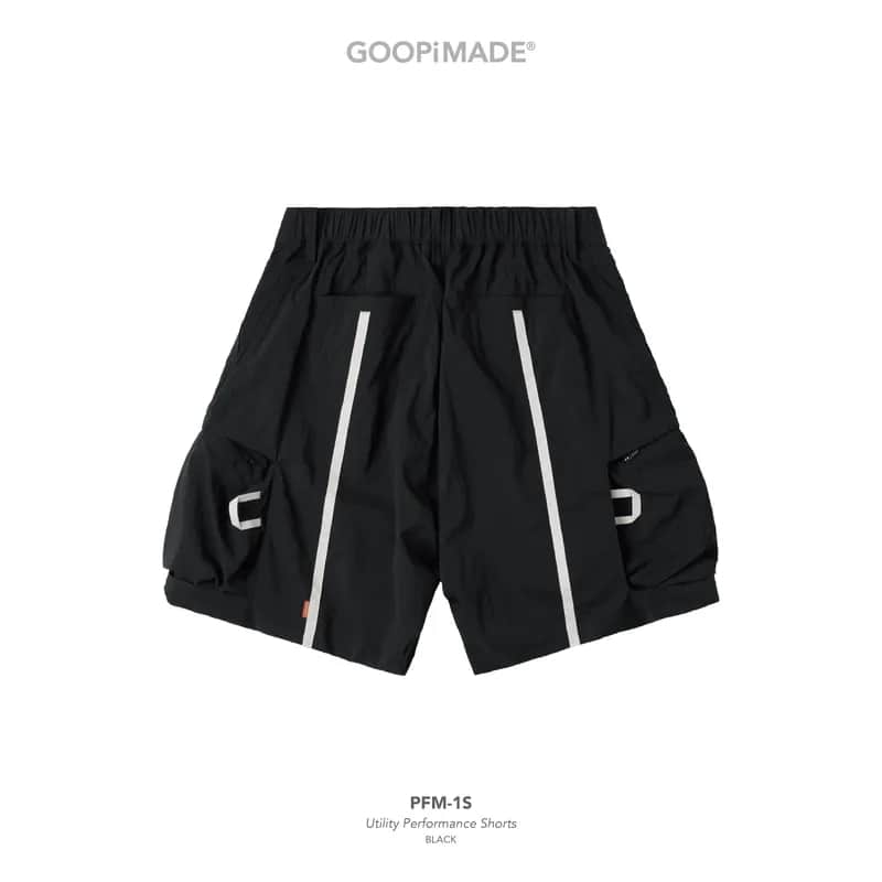 【GOOPiMADE】PFM-1S Utility Performance Shorts - Black Black 1