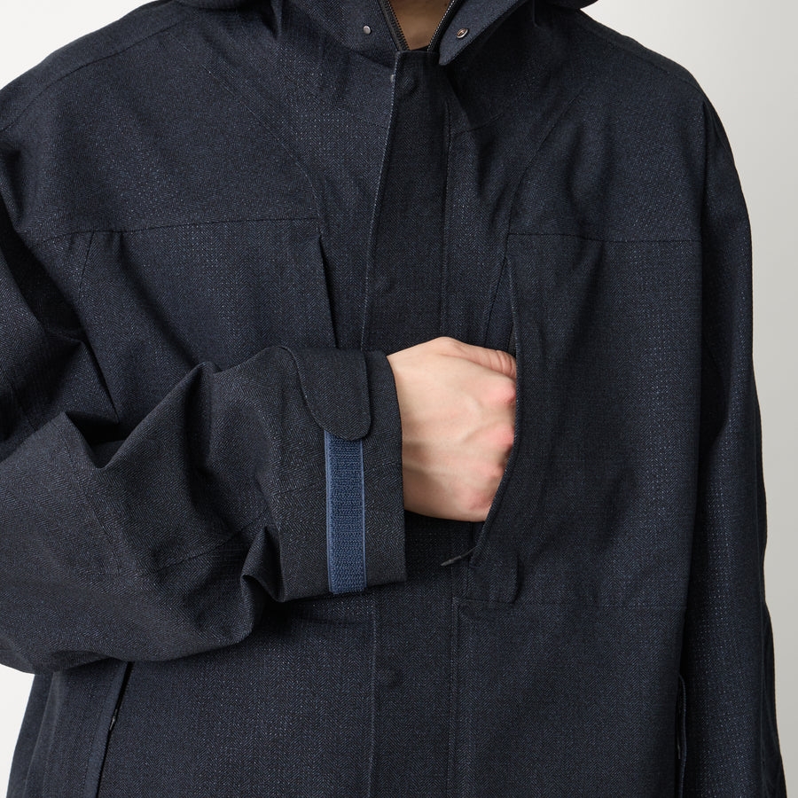 【White Mountaineering】HERRINGBONE 3L MOUNTAIN PARKA (NAVY) NAVY 1