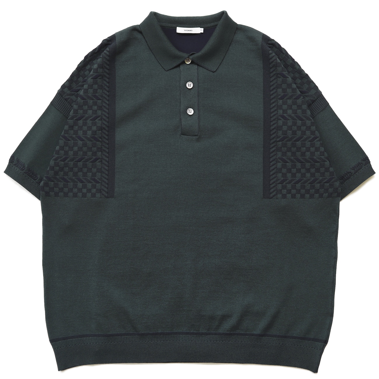 YASHIKI] Hazakura Knit Polo（葉桜）(1 Green)｜ MSPCプロダクト 