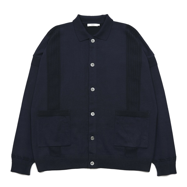 YASHIKI】Rakki Collar Cardigan （落輝）(1 Navy)｜ MSPC