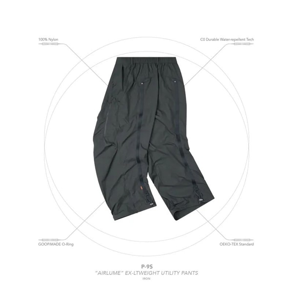 【GOOPiMADE】P-9S “AirLume” Ex-LtWeight Utility Pants - Iron Iron 1