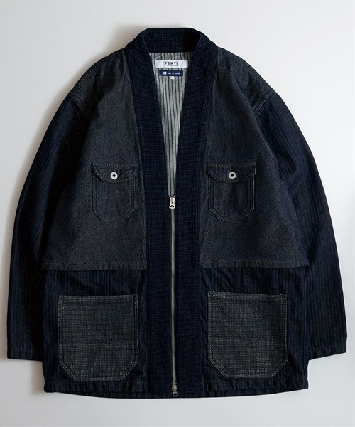 【FDMTL】HAORI ZIP JACKET RINSE INDIGO 2