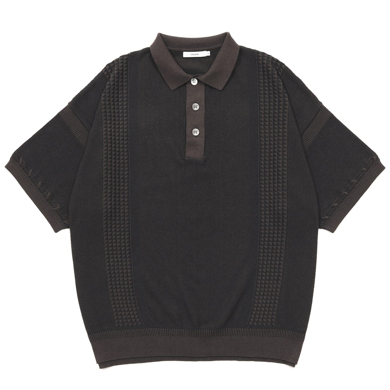   【YASHIKI】Aotsuyu Knit Polo (BROWN) BROWN 1