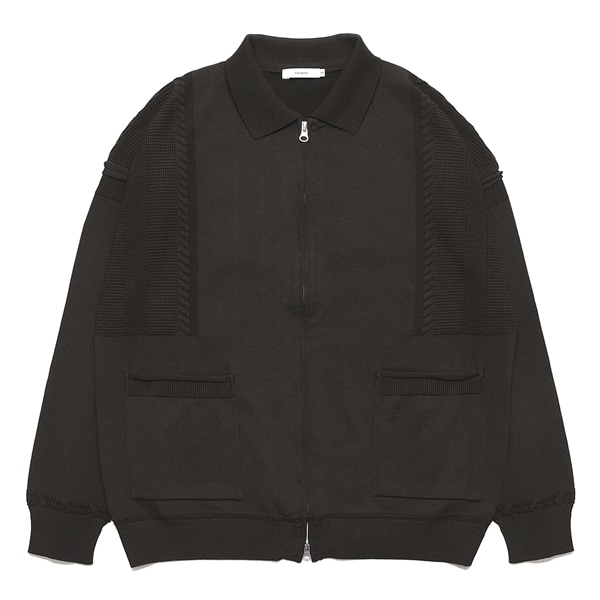  【YASHIKI】Akiyo Zip Cardigan（秋夜）(BROWN) BROWN 1