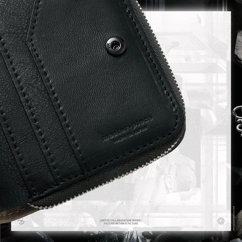 【master-piece×GOOPiMADE】G-Logo Leather Fond Wallet Black Free
