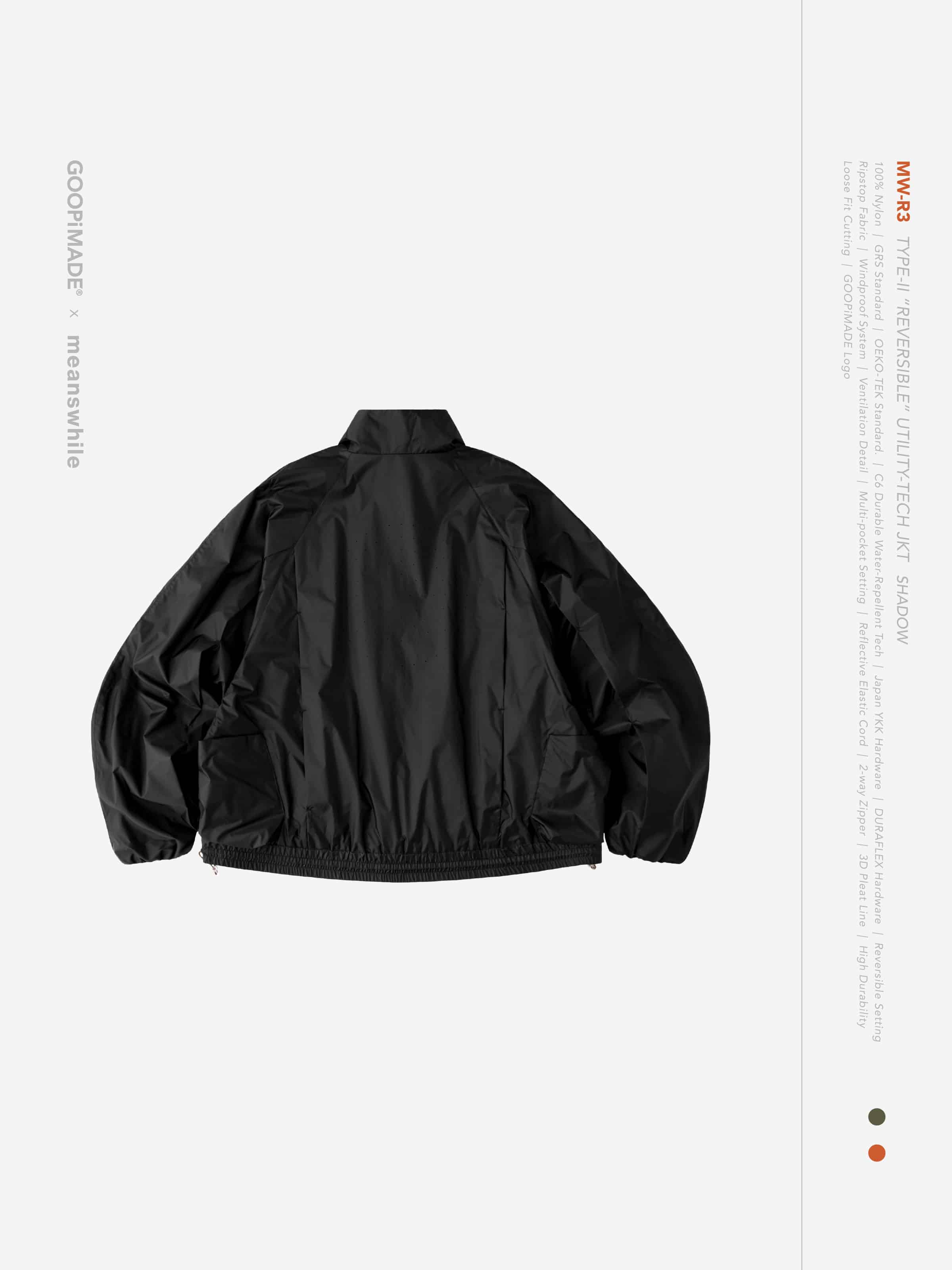 GOOPiMADE x meanswhile “MW-R3” Type-II “REVERSIBLE” Utility-Tech JKT(Shadow) Shadow 1