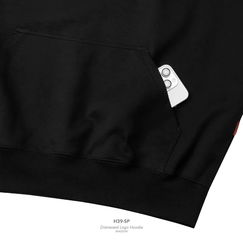 【GOOPiMADE】H39-SP Distressed Logo Hoodie  (Shadow) Shadow 1