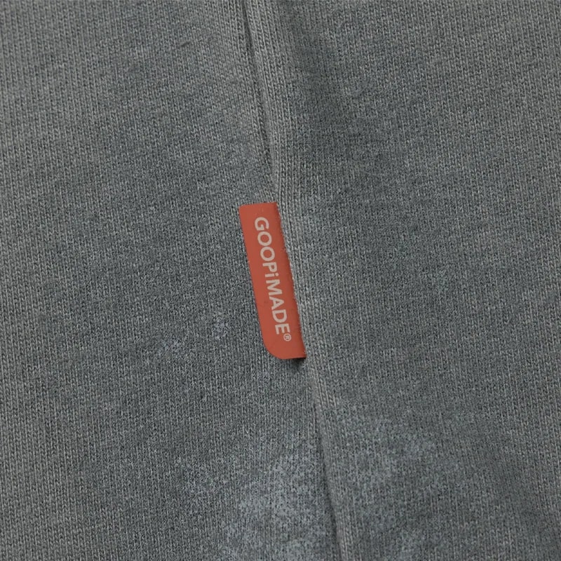 【GOOPiMADE】LOGO ARCHIVE TEE WITH DRAWSTRING FOR GOOPiMADE - GRAY GRAY 1