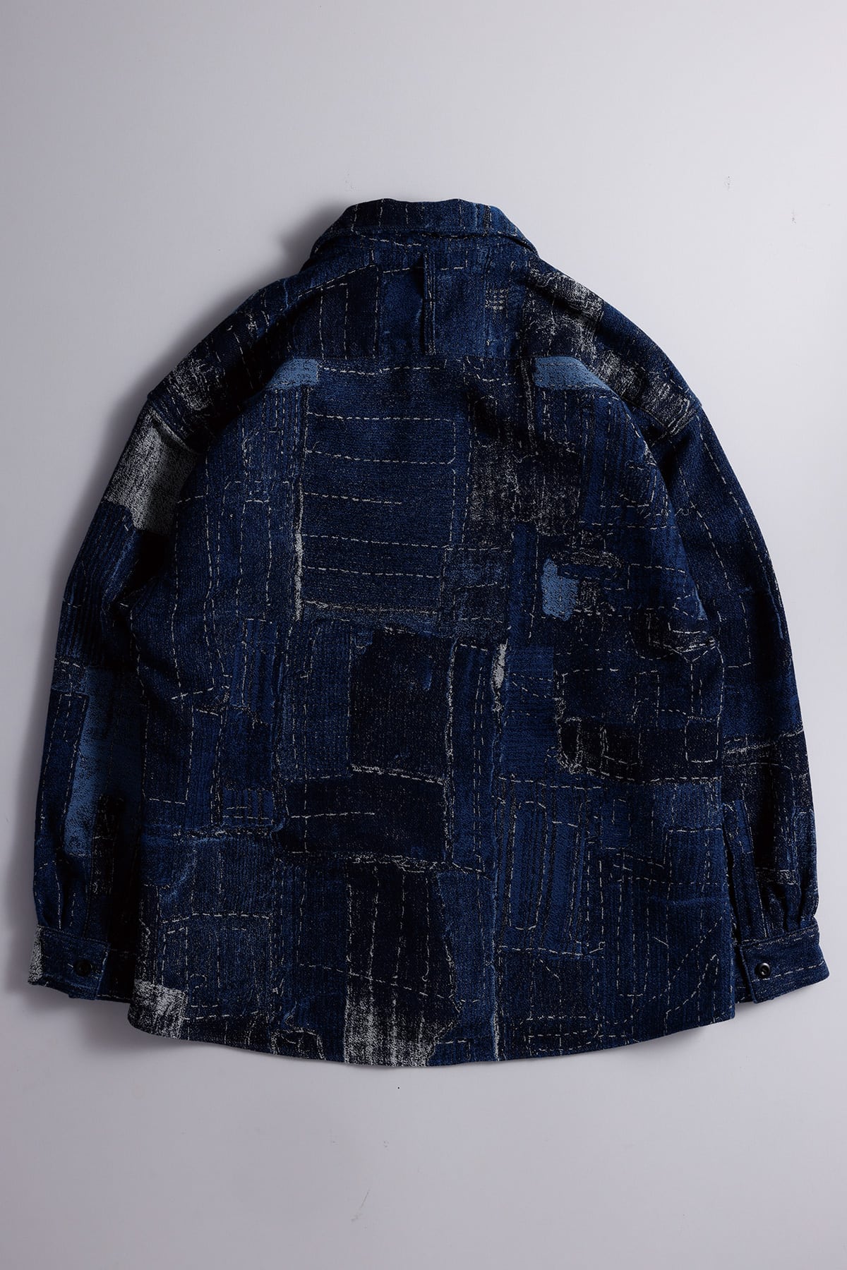 【FDMTL】BORO JAQUARD SHIRTS JACKET RINSE INDIGO 2