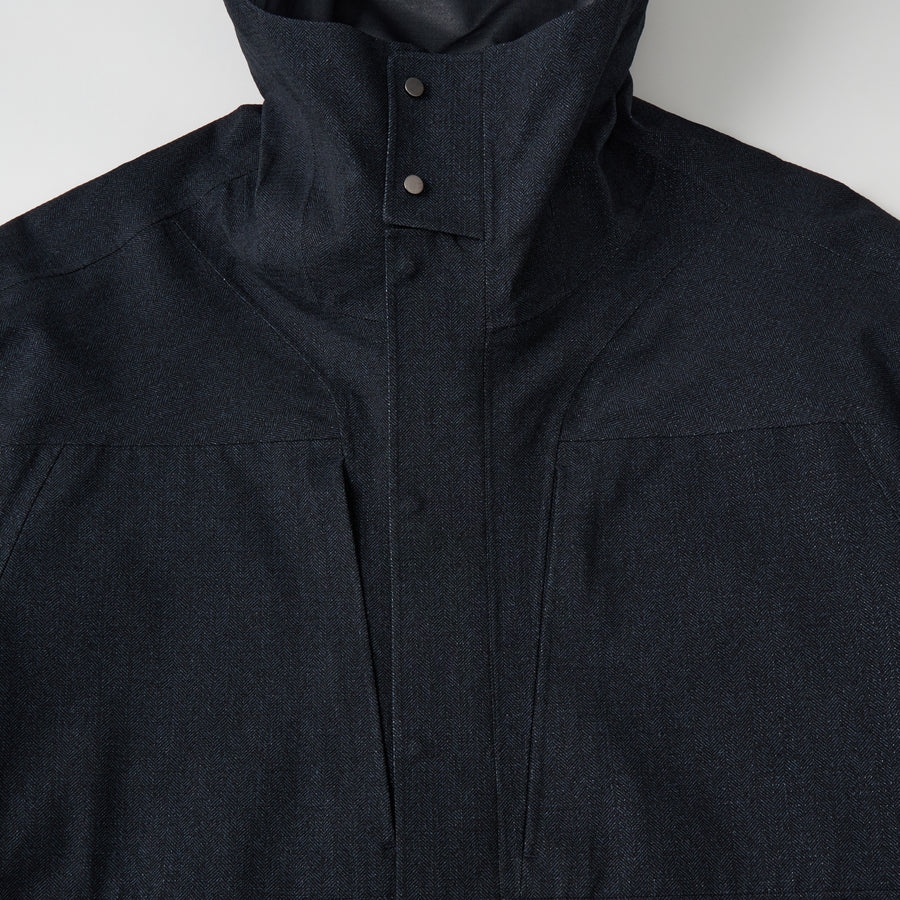 【White Mountaineering】HERRINGBONE 3L MOUNTAIN PARKA (NAVY) NAVY 1