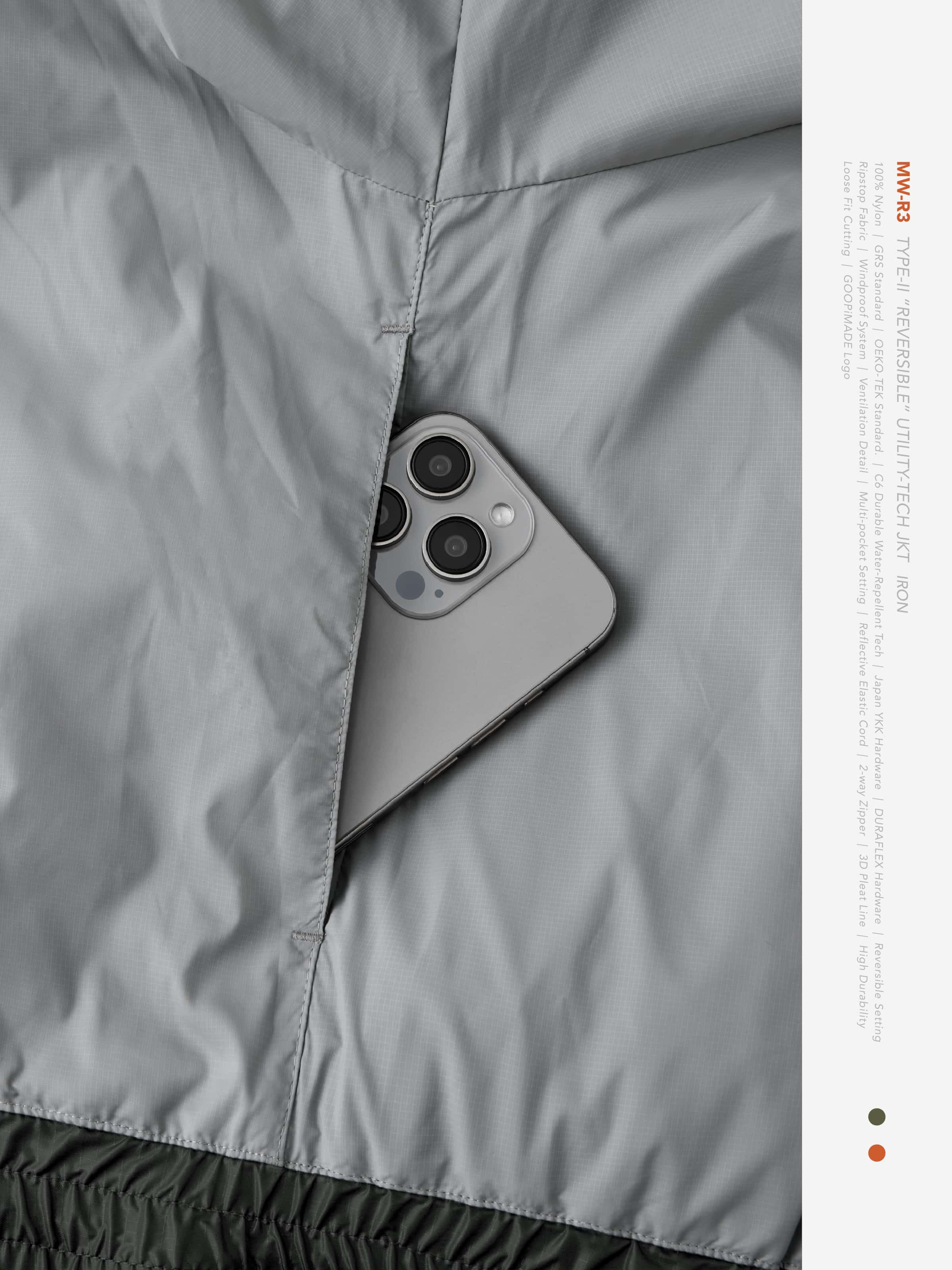 GOOPiMADE x meanswhile “MW-R3” Type-II “REVERSIBLE” Utility-Tech JKT(Iron) Iron 1