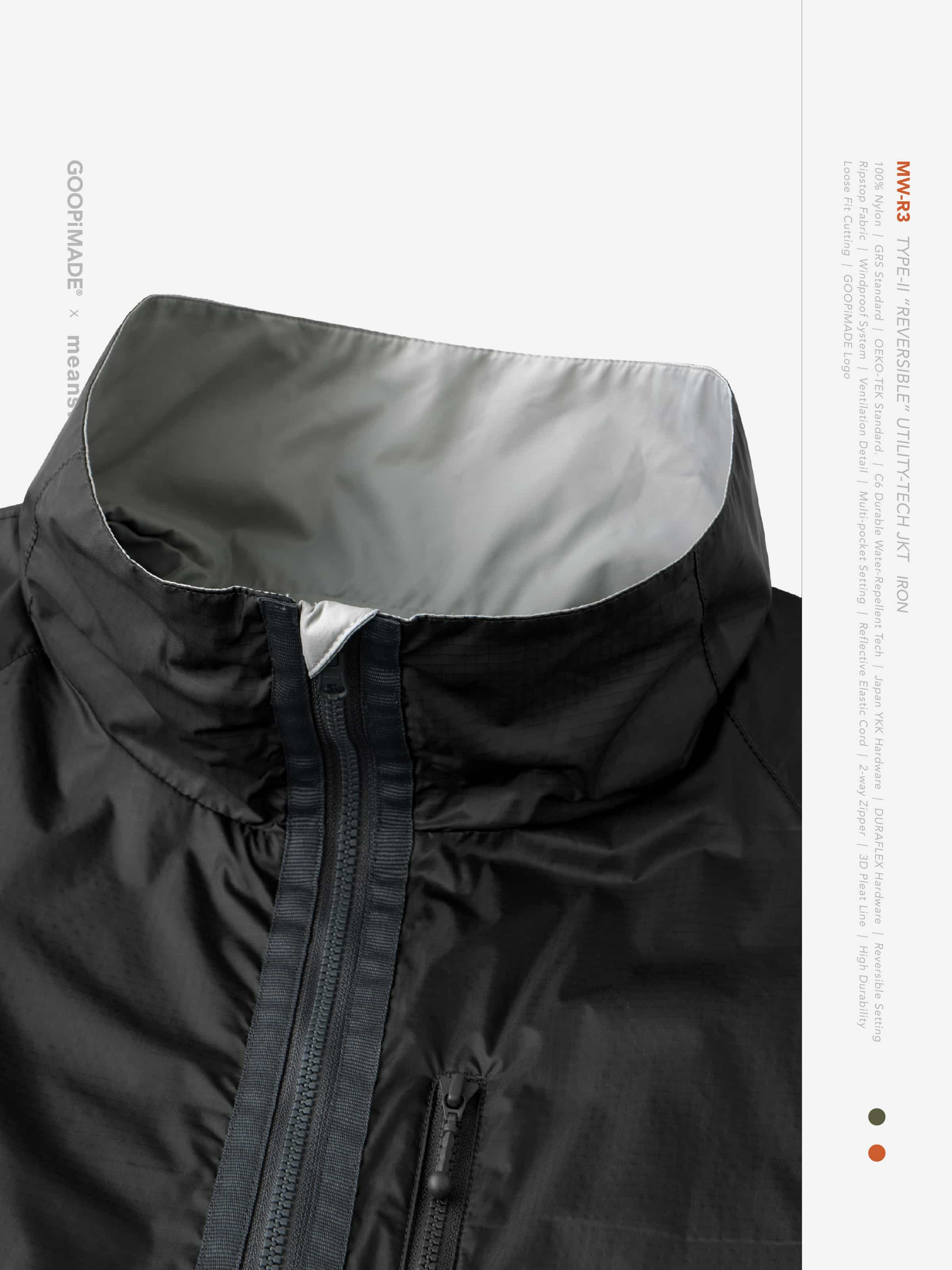 GOOPiMADE x meanswhile “MW-R3” Type-II “REVERSIBLE” Utility-Tech JKT(Iron) Iron 1