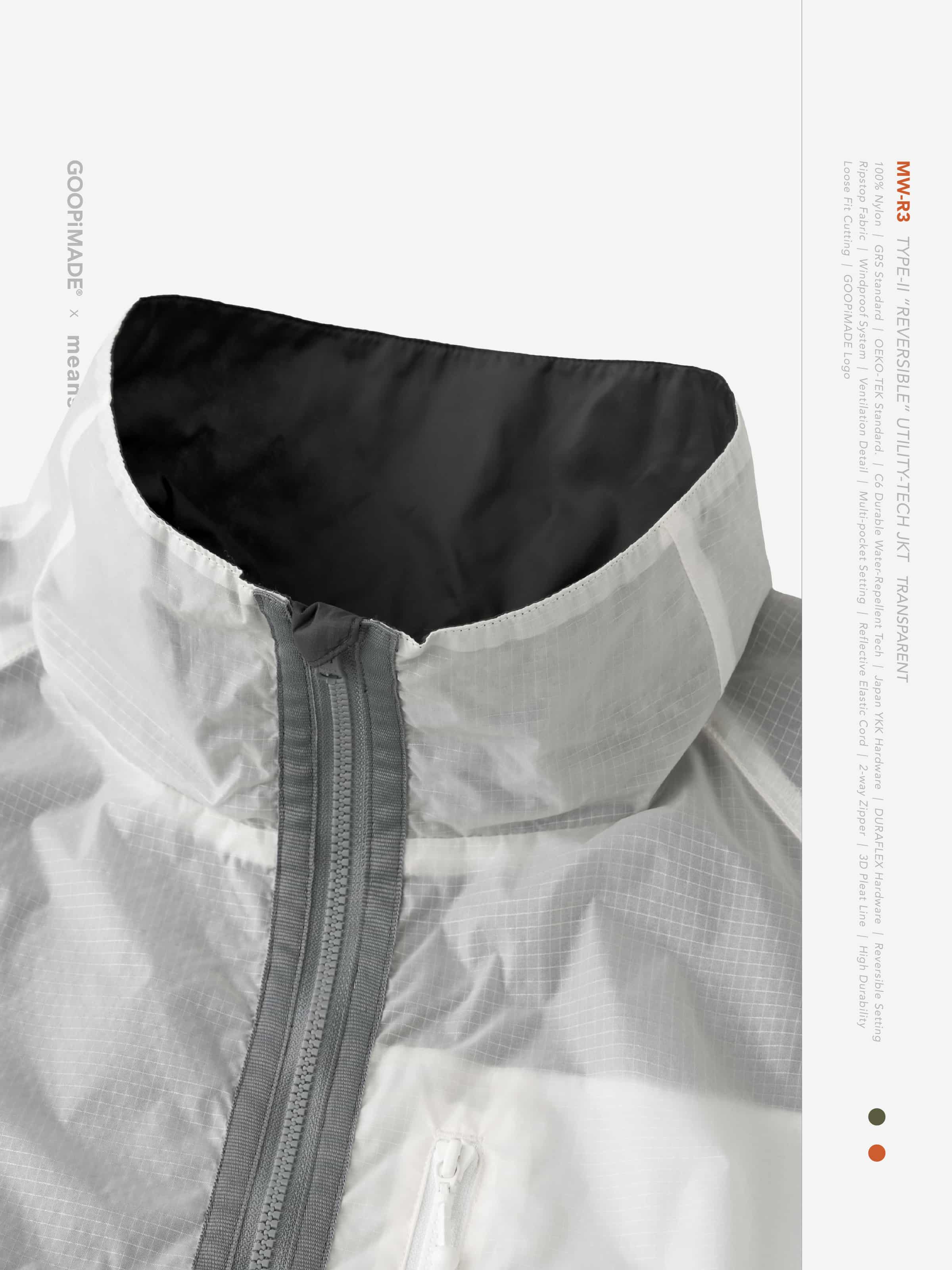 GOOPiMADE x meanswhile “MW-R3” Type-II “REVERSIBLE” Utility-Tech JKT(Transparent) Transparent 1