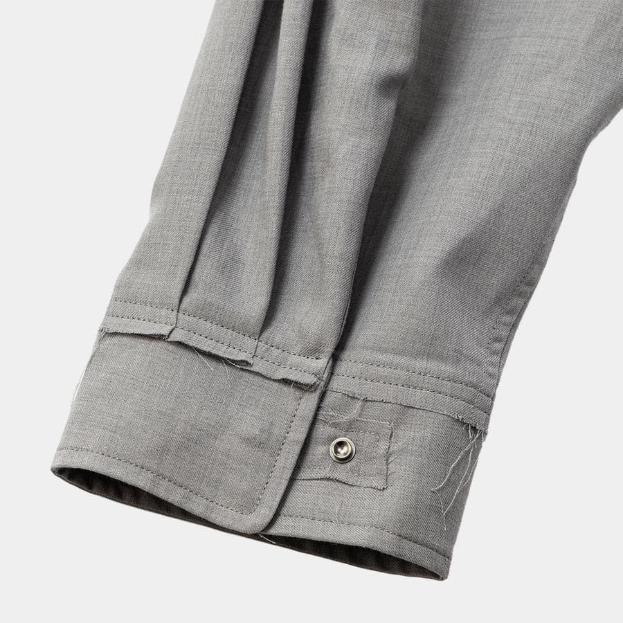 【meanswhile】Cotton Wool Side Slit L/S SH(GREY) GREY 1