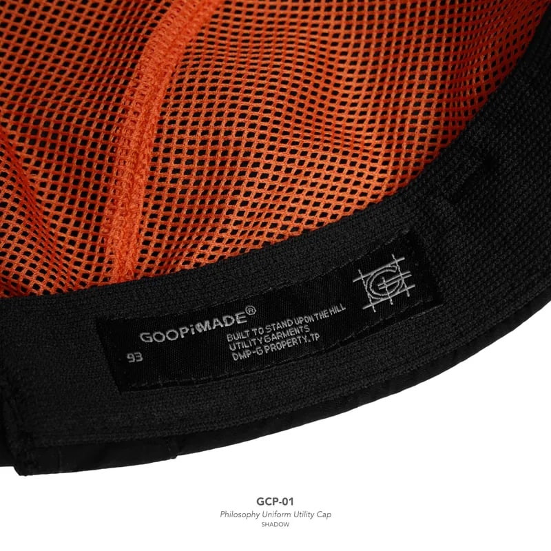 【GOOPiMADE】GCP-01 Philosophy Uniform Utility Cap BLACK Free