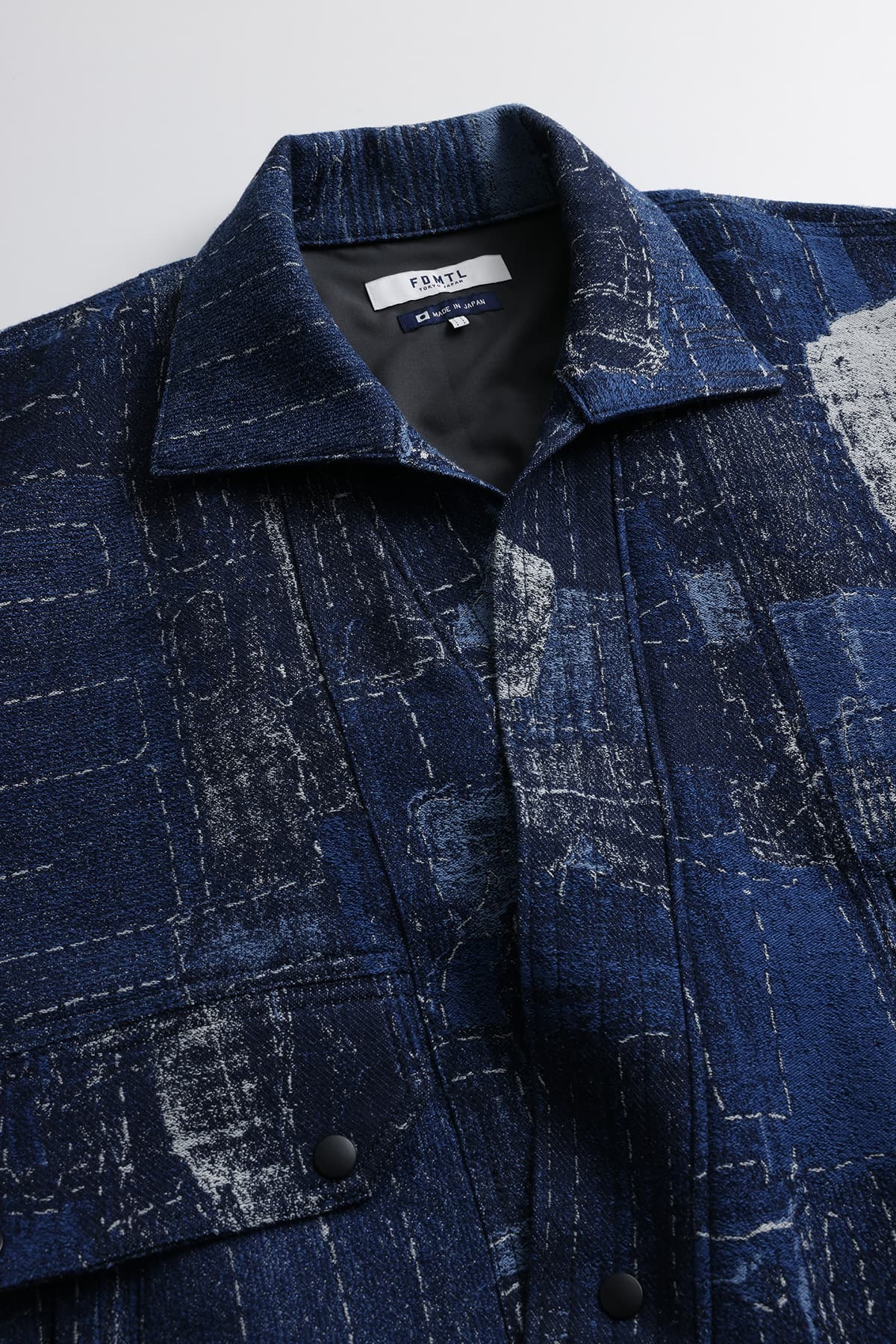 【FDMTL】BORO JAQUARD KIMONO JKT RINSE INDIGO 2