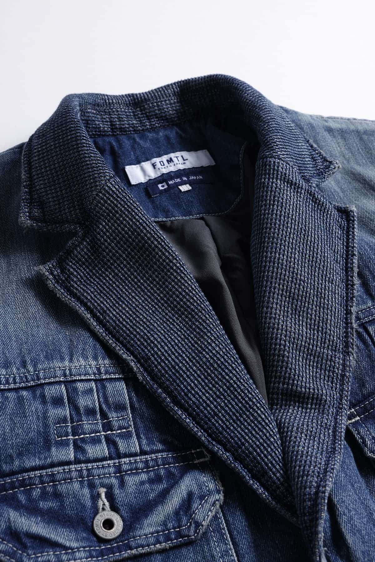 【FDMTL】PLEATS LAPEL JACKET 3YER WASH INDIGO 2