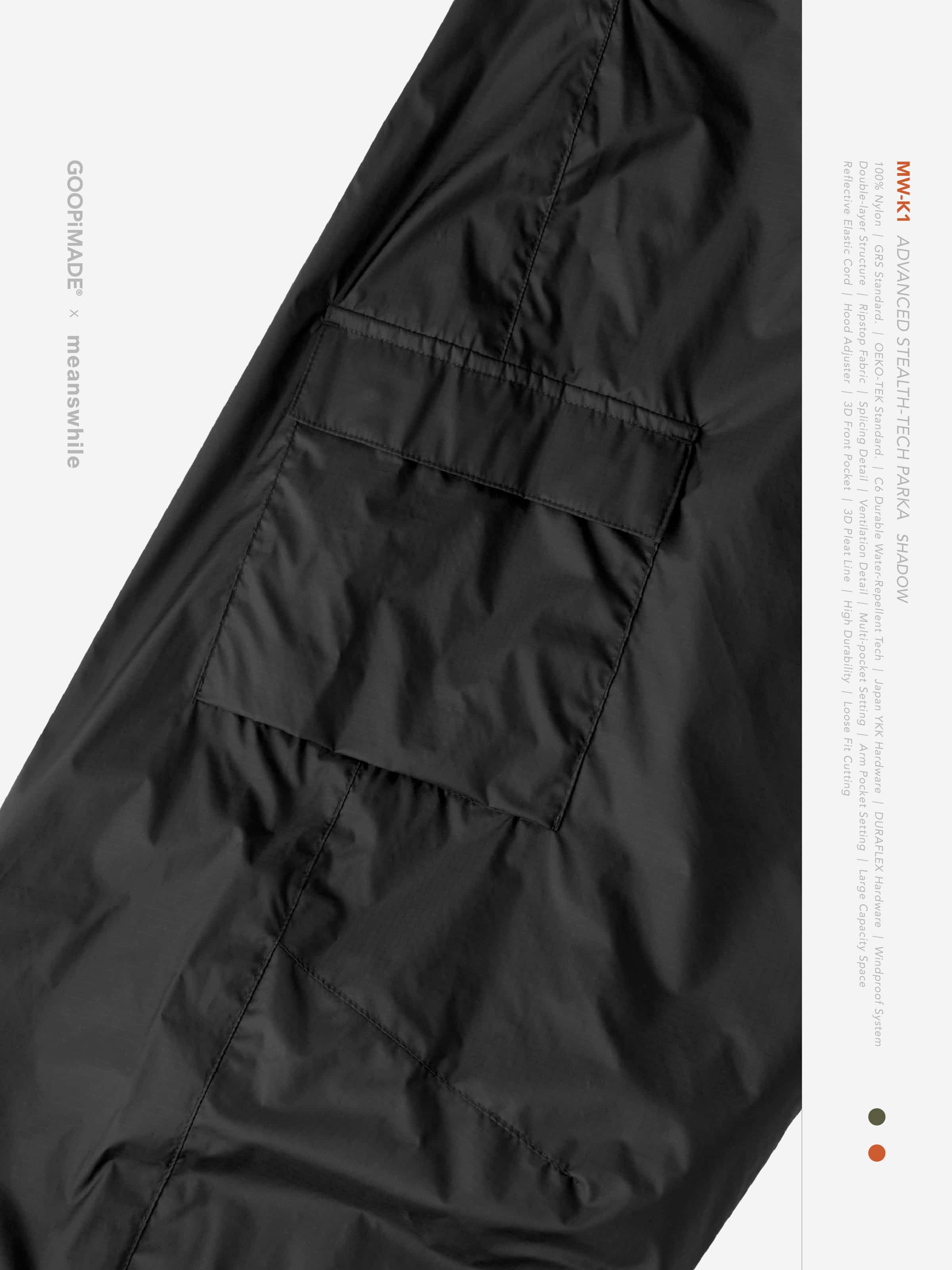 【GOOPiMADE × meanswhile】“MW-K1” Advanced Stealth-Tech PARKA(Shadow) Shadow 1